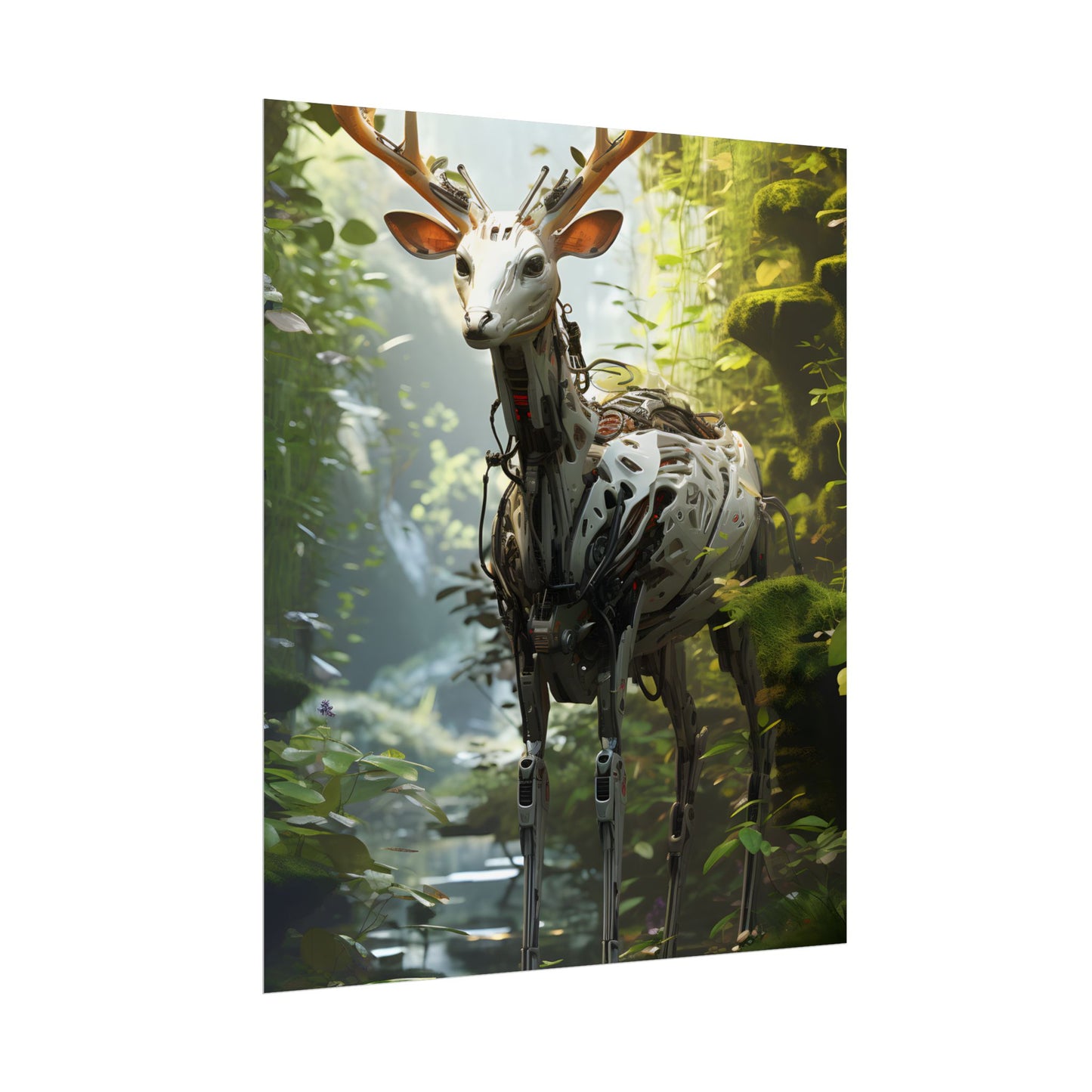 Modern Outdoor Robotic Wildlife Sanctuary: A Unique Artwork of Innovative Design - Poster
