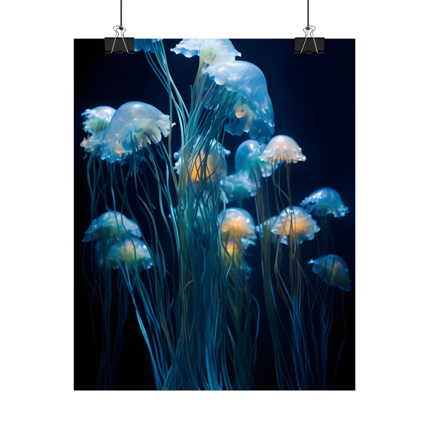 Bioluminescent Oceanic Ballet: Dancer's Magical Night Performance - Poster