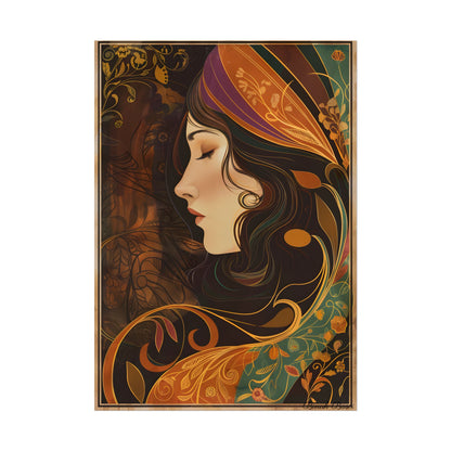 Vintage Art Nouveau Poster: Elegant Design - Poster