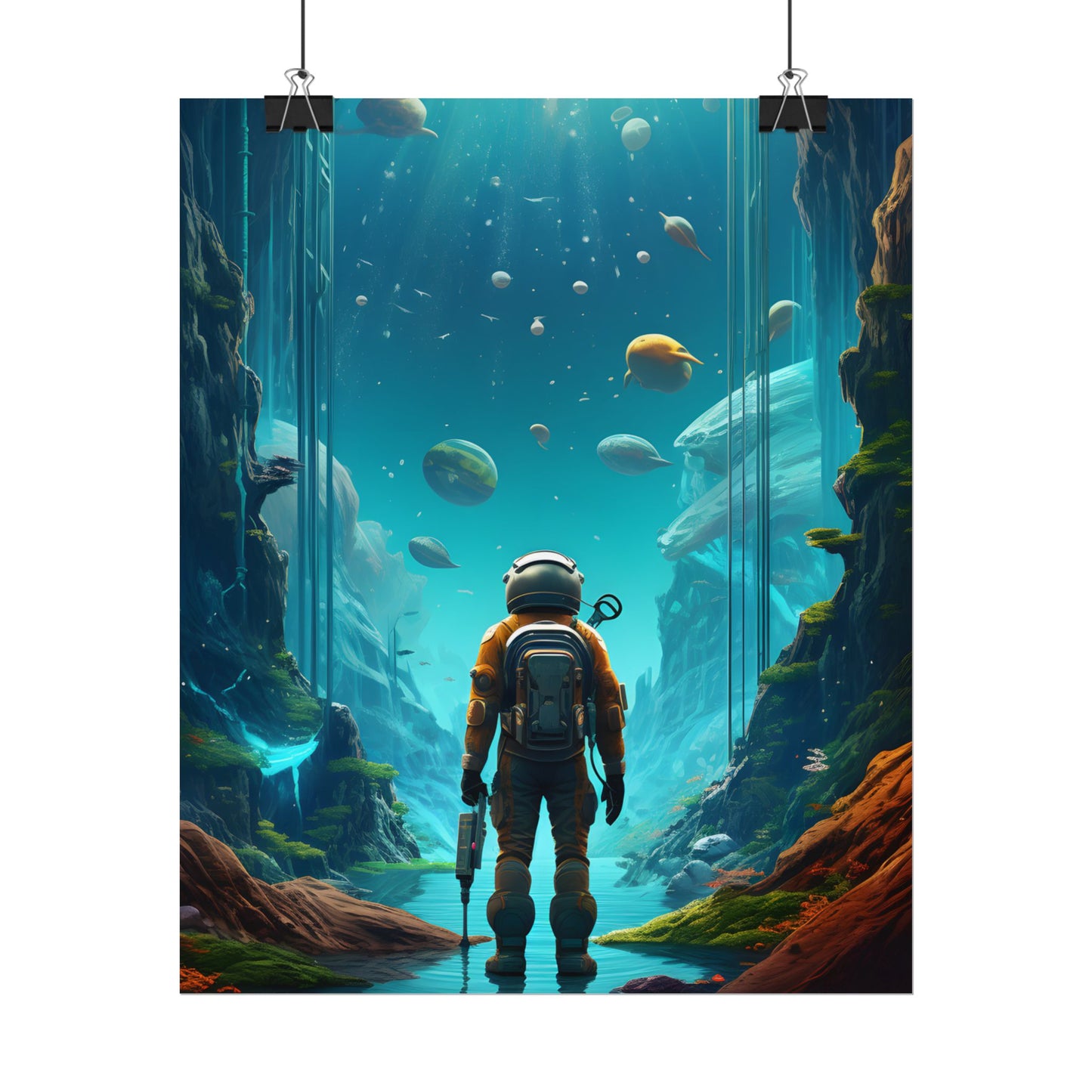 Futuristic Wilderness Explorer: Sci-fi Adventure Artwork - Poster