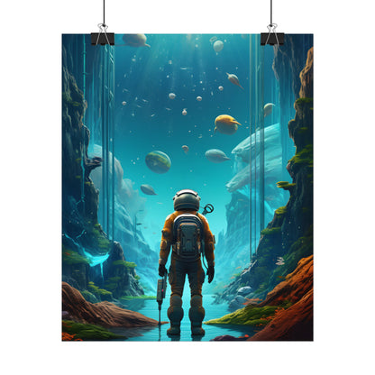 Futuristic Wilderness Explorer: Sci-fi Adventure Artwork - Poster