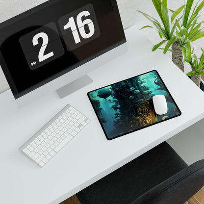 Steampunk Undersea Odyssey: Captain Nemo's Mechanical Voyage - Desk Mat
