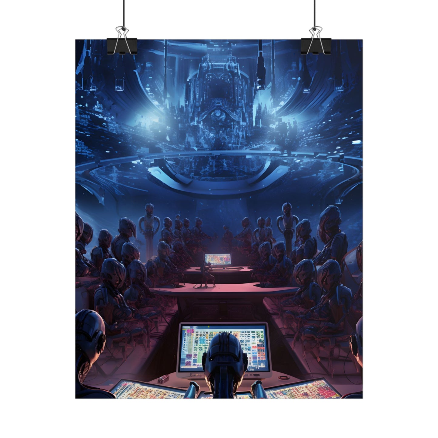 Futuristic Robot Orchestra: Musical Performance Art - Poster