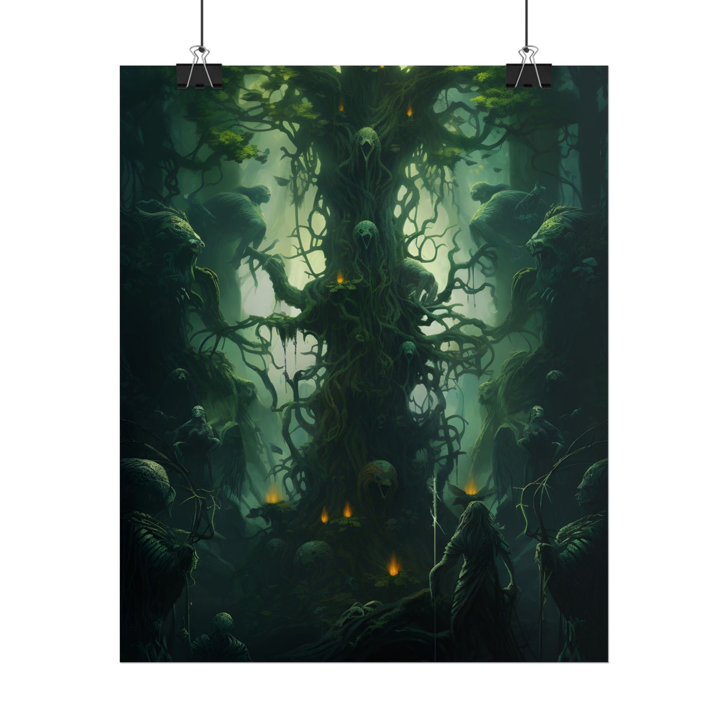 Mystical Forest Guardians: Ancient Tree Spirits Unite - Poster