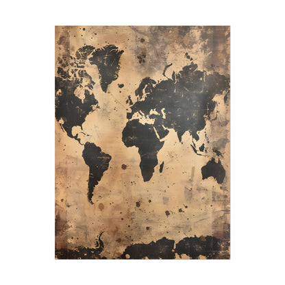 Timeless World Map: Elegant Artwork - Poster