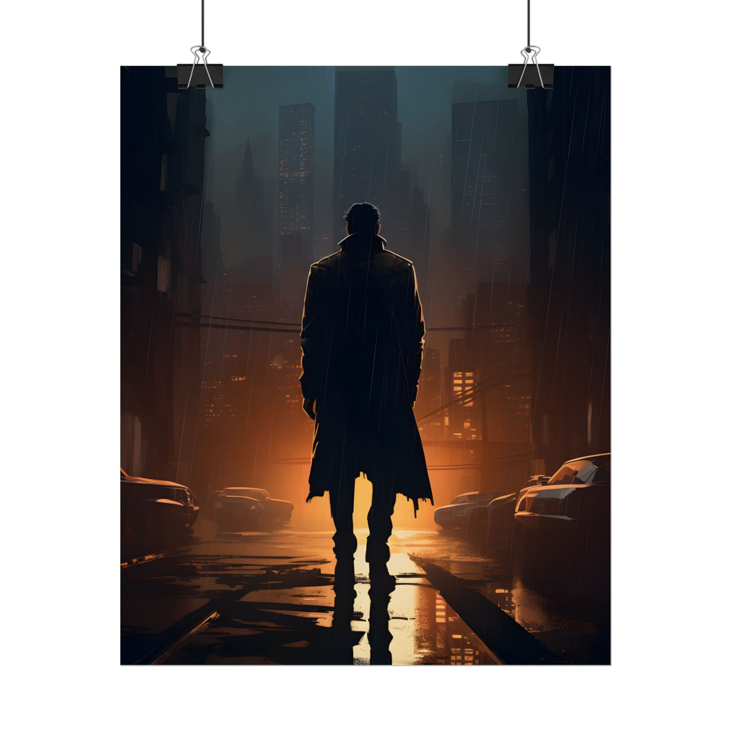 Urban Fantasy Detective: Serious Investigator Artwork - Poster