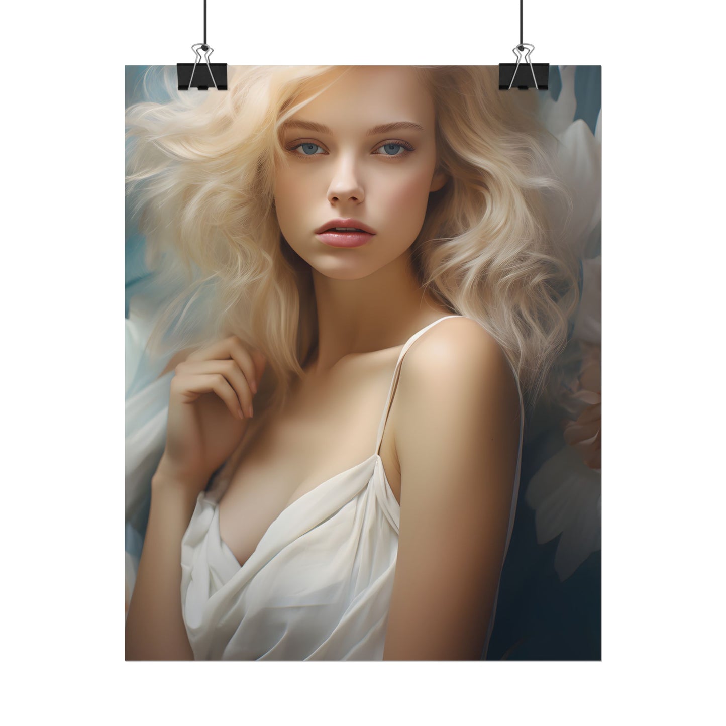 Modern Blonde Portrait: Unvarnished Natural Beauty - Poster
