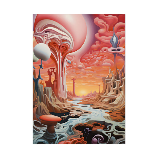 Surreal Dream World: Psychedelic Digital Art - Poster