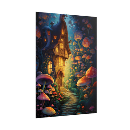 Enchanted Forest Whimsy: Vibrant Fairy Tale Artwork - Poster