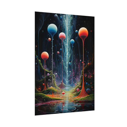 Celestial Dreams: Soft Blue Art Gallery - Poster