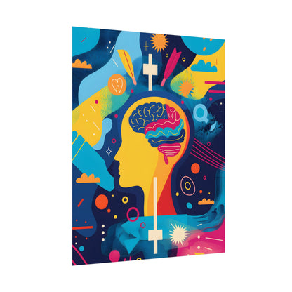 Vibrant Growth Mindset: Inspirational Quote on a Colorful Background - Poster