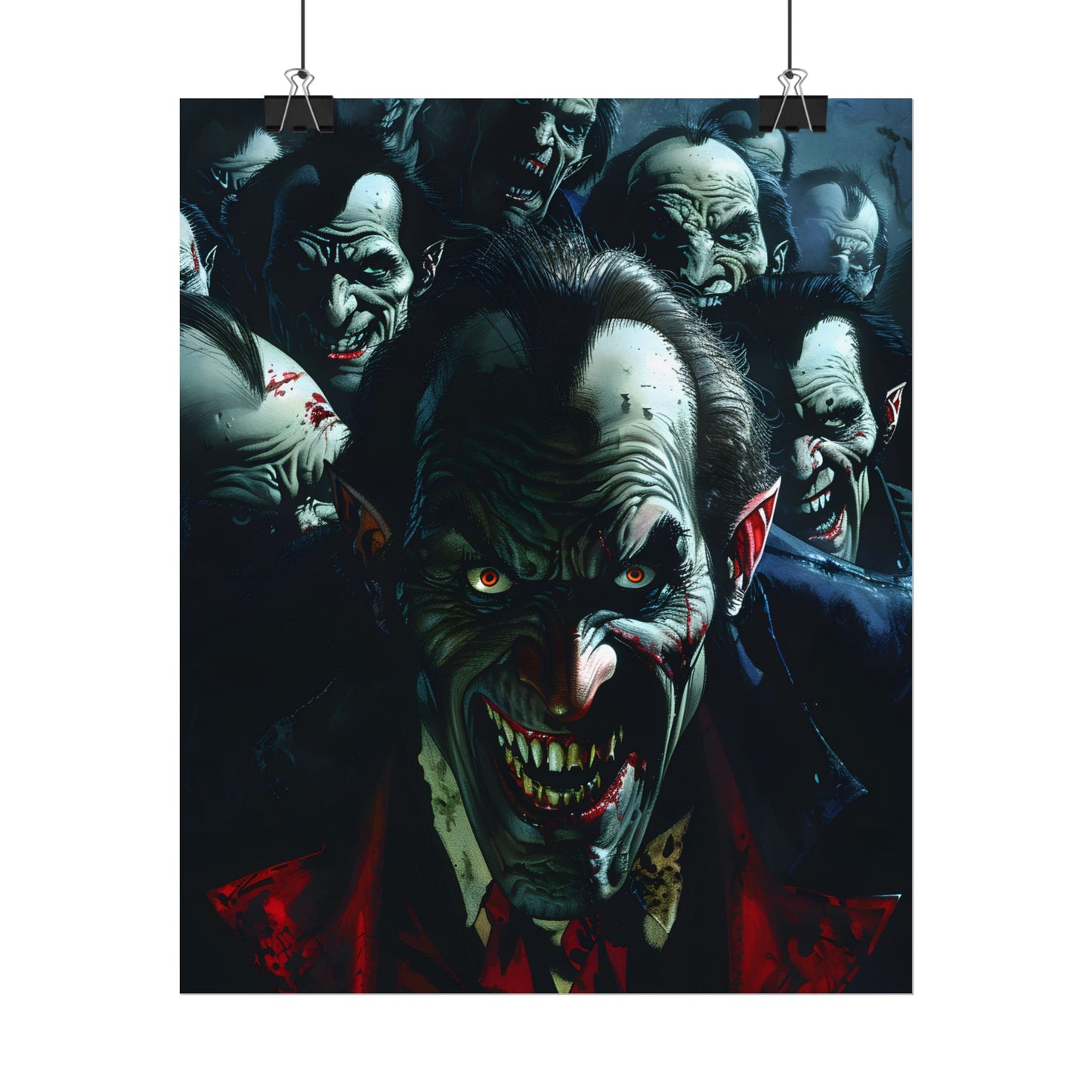 Mischievous Vampires: Gothic Group Artwork - Poster