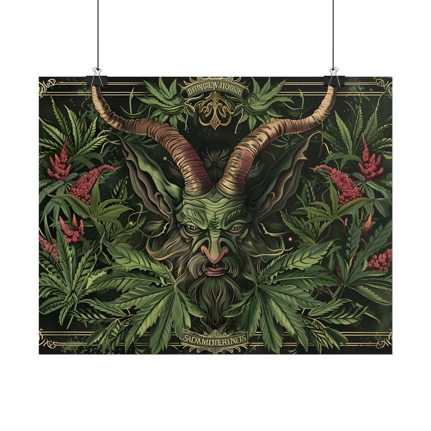 Victorian Devil: Dark Ominous Illustration - Poster