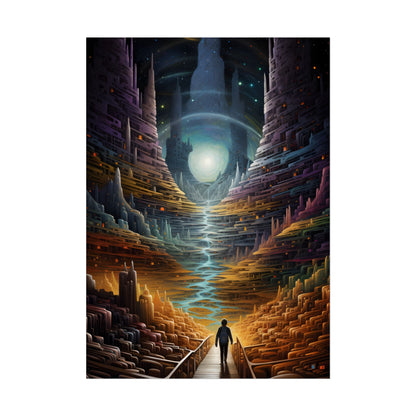 Space Explorer Journey: Astronaut in Cosmic Adventure - Poster
