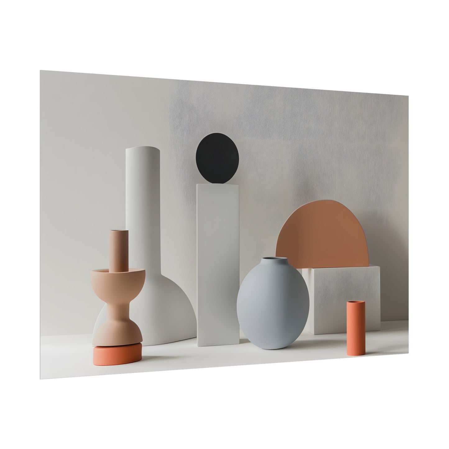 Minimalist Simple Geometric Jewelry: Close-Up View - Poster