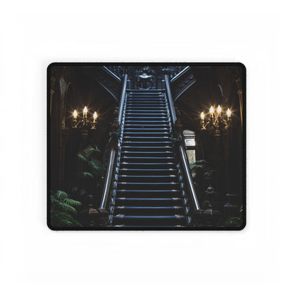 Haunted Victorian Mansion Mystery: Spooky Gothic Artwork - Desk Mat