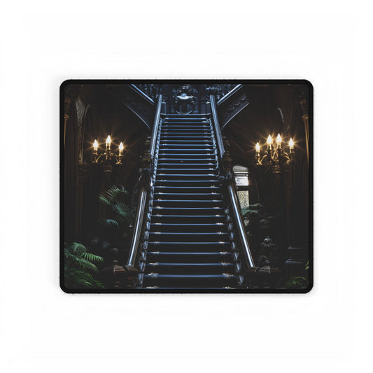 Haunted Victorian Mansion Mystery: Spooky Gothic Artwork - Desk Mat