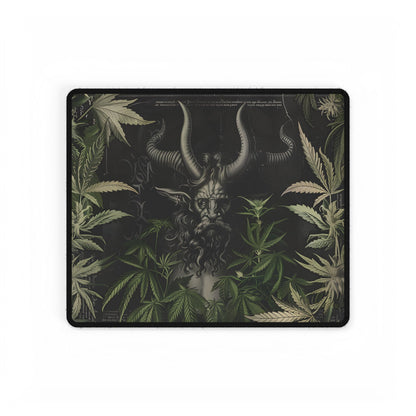 Menacing Victorian Devil: Fiery Brimstone Artwork - Desk Mat