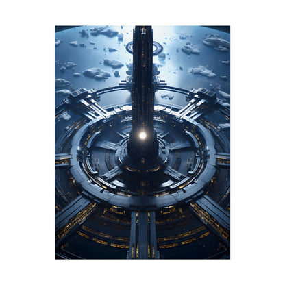 Cosmic Space Station: A Glimpse of Home in the Stars - Poster