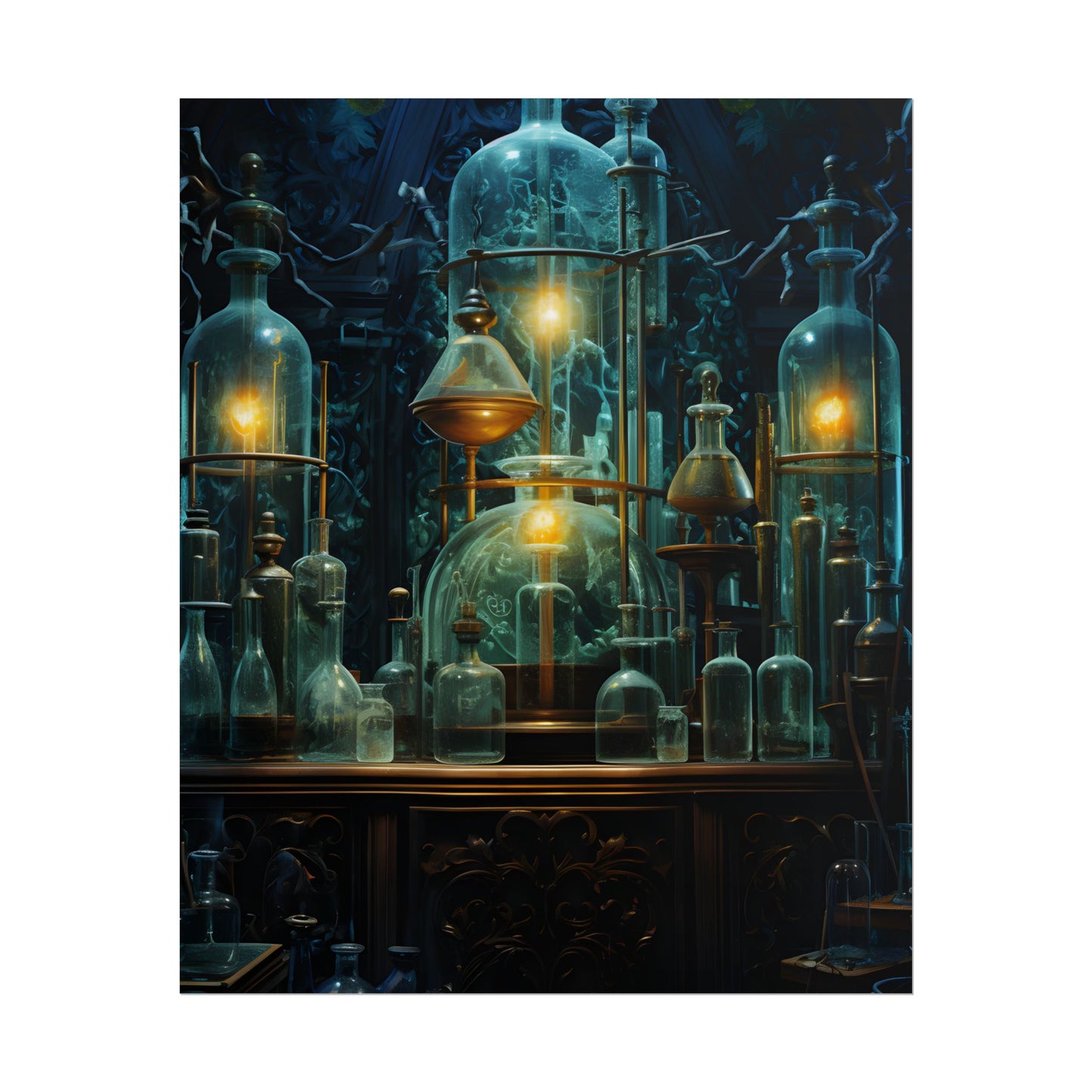 Laboratory Scene: Scientist in Chemical Research - Poster