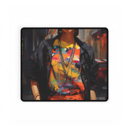 Urban Fashionista: Expressing City Style in Graffiti Street Art - Desk Mat