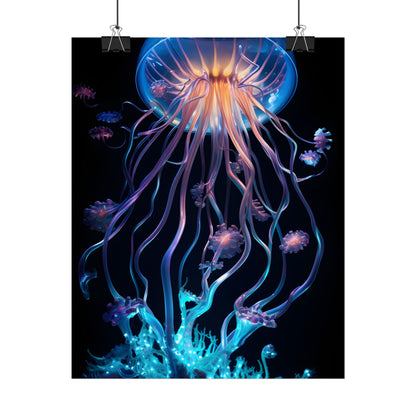 Bioluminescent Oceanic Ballet: A Mesmerizing Performance - Poster
