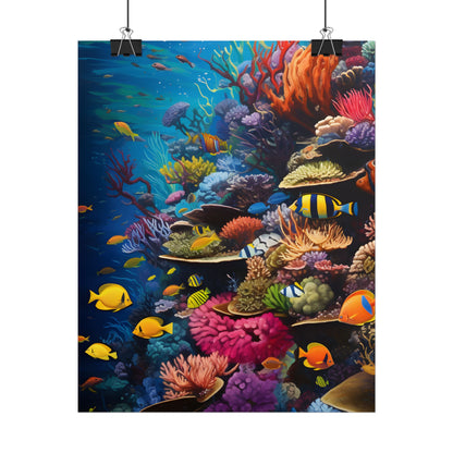 Underwater Paradise: A Sanctuary of Vibrant Marine Life - Artwork - Poster