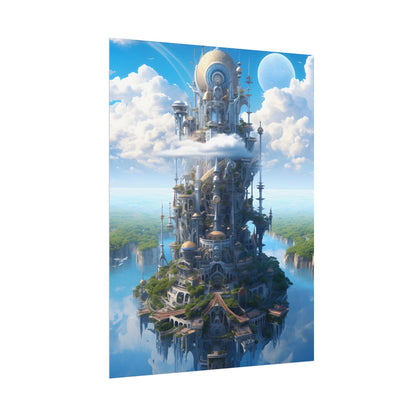 Floating City of Columbia: Breathtaking Aerial View - Poster