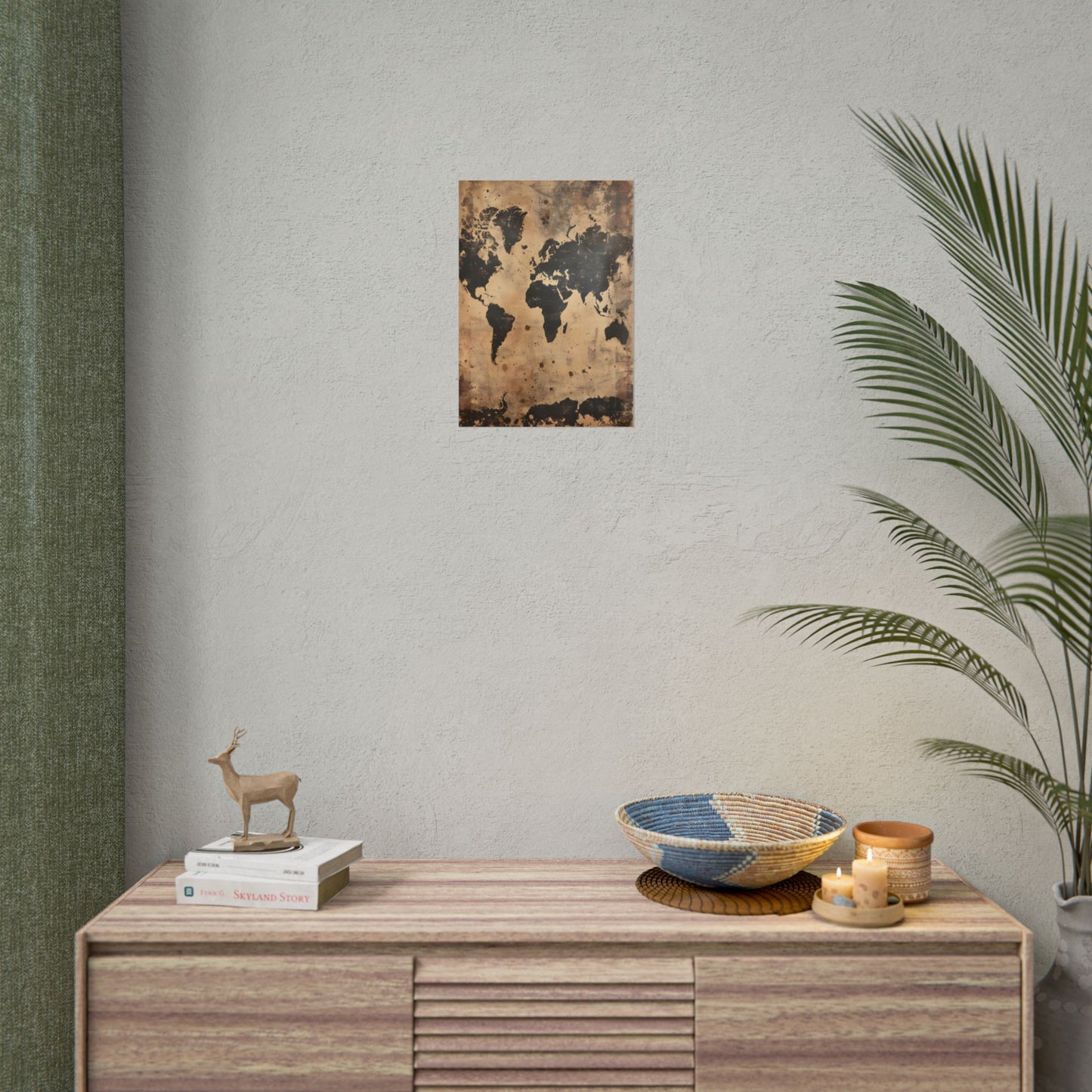 Timeless World Map: Elegant Artwork - Poster