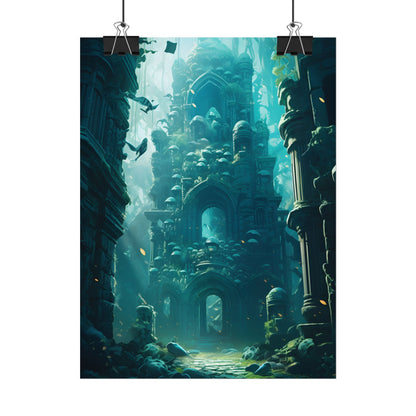 Lost Underwater Civilization: Ancient Artifacts in Mysterious Depths - Poster