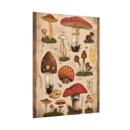 Vibrant Mushroom Species Poster: A Colorful Collection - Poster