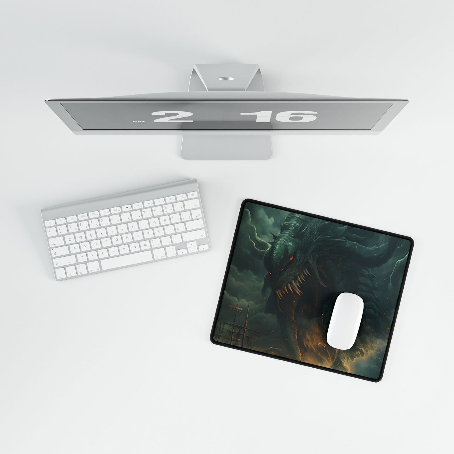 Ancient Sea Monsters: Mythical Marine Reptile Artwork - Desk Mat