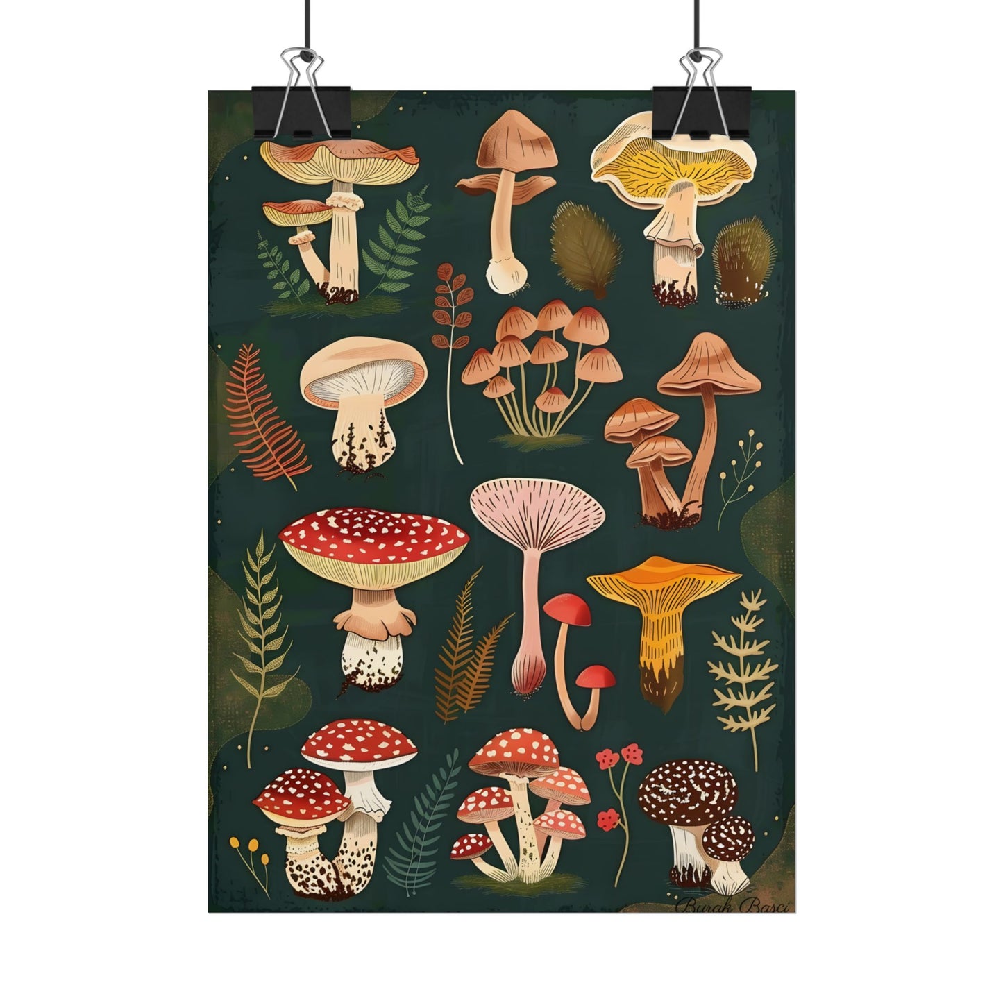 Vibrant Mushroom Poster: 2024 Batch - Poster