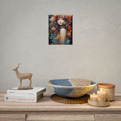 Peaceful River Garden: A Tranquil Landscape with Roses - Poster