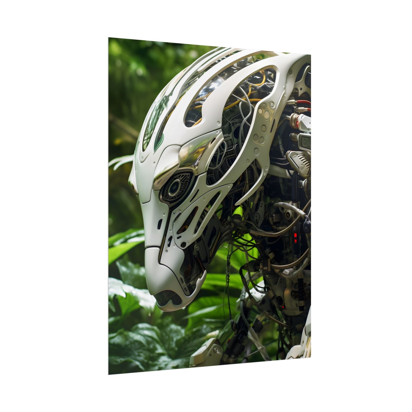Tranquil Wildlife Sanctuary: AI-Operated Robot in Nature's Harmony - Poster