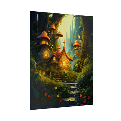 Enchanted Forest Wonder: A Young Hero in Whimsical Magic - Poster