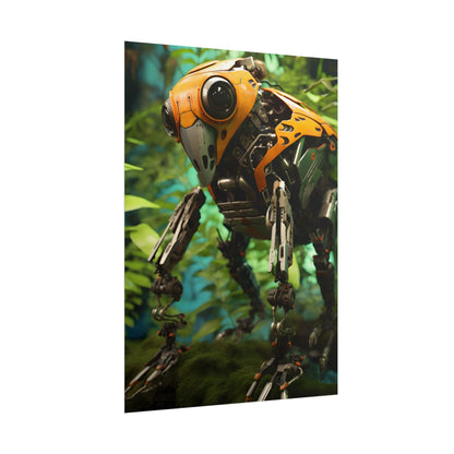 Robotic Wildlife Sanctuary: AI-Operated Guardian in Bloom - Poster