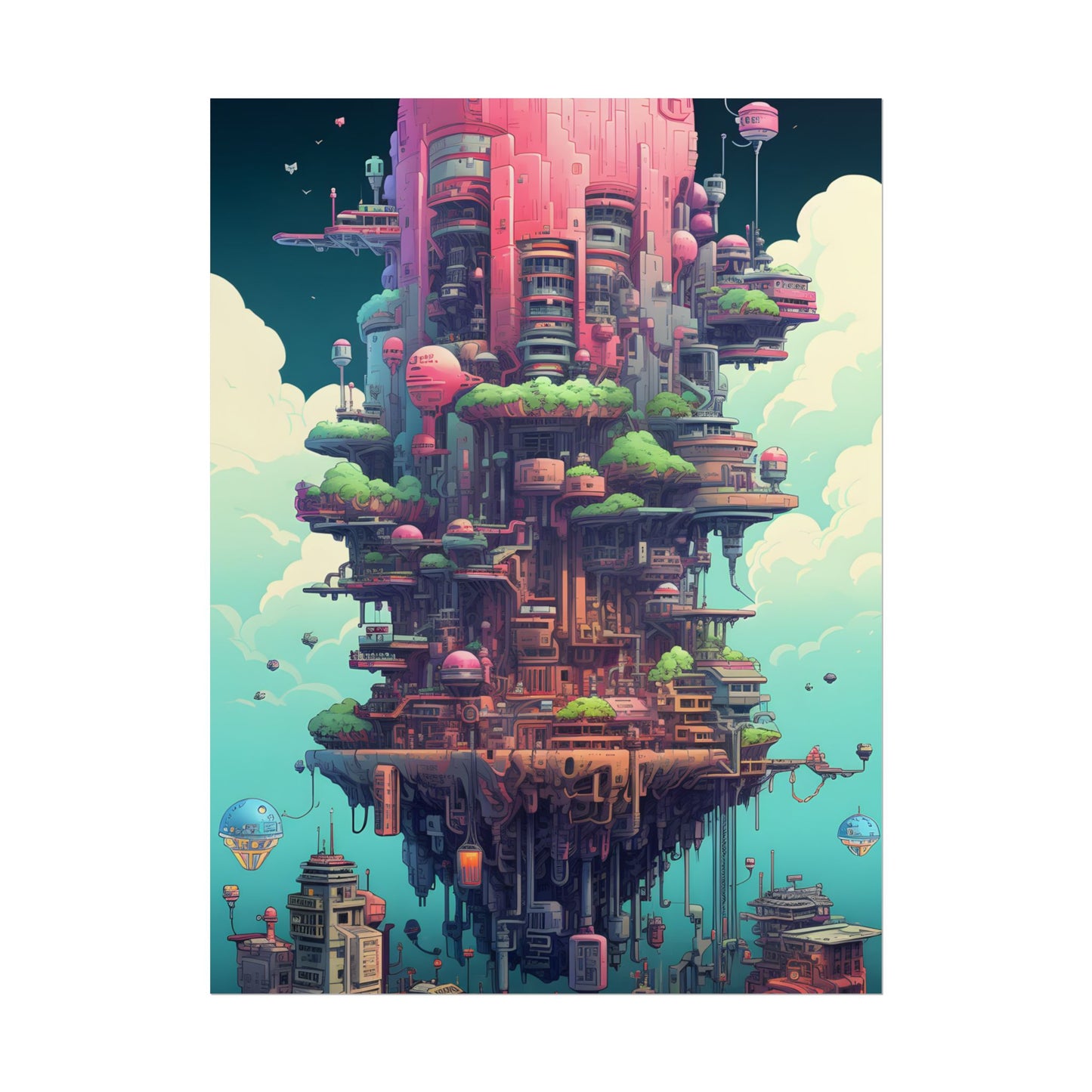Gamified Pixelated Cyber-Pets: Colorful Digital Art - Poster
