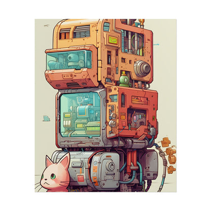 Pixel Perfect Cyber-Pet: Whimsical Gamified Art - Poster