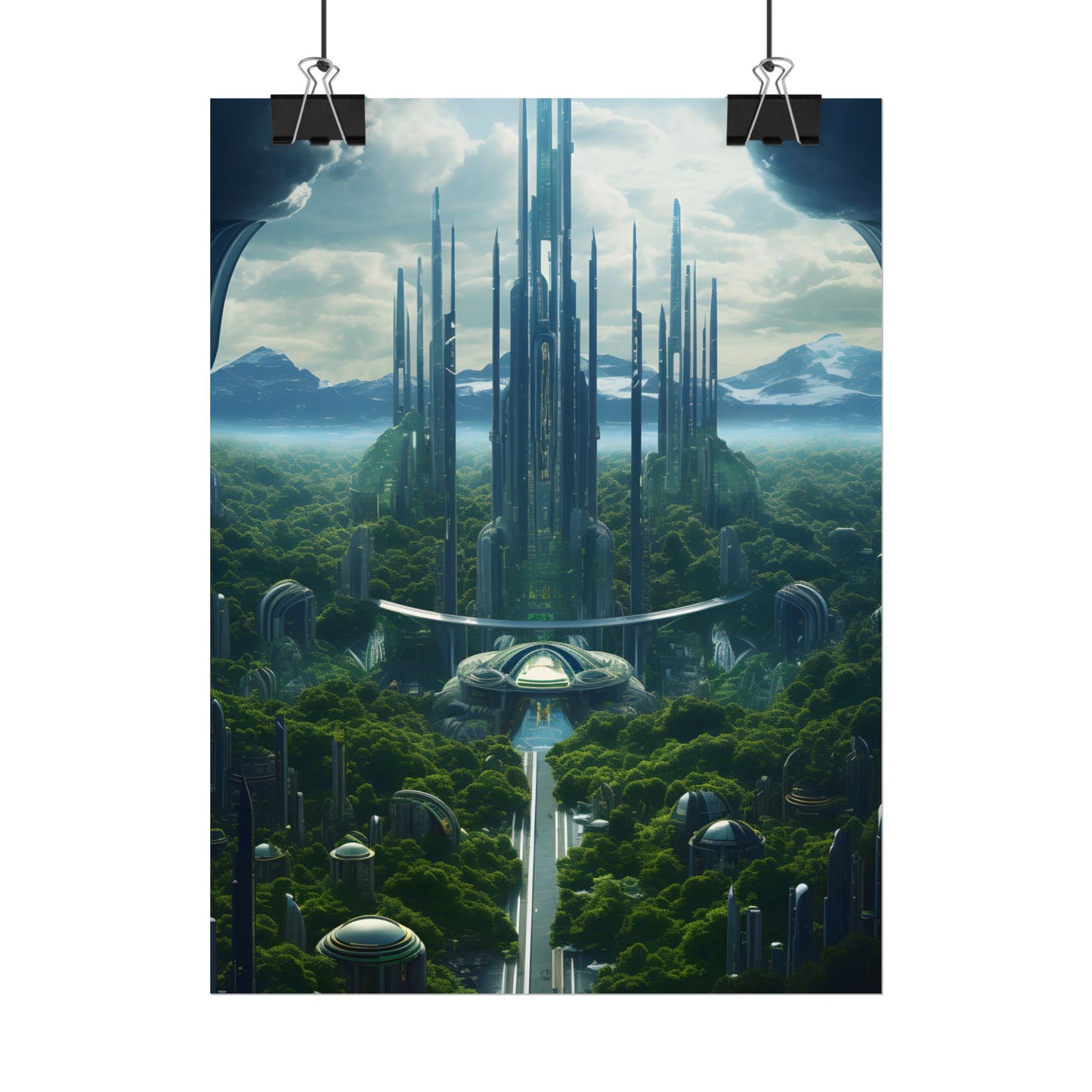 Dystopian Utopia: Perfect Yet Oppressive Society - Artwork - Poster