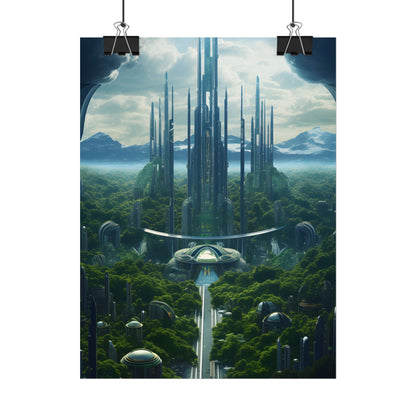 Dystopian Utopia: Perfect Yet Oppressive Society - Artwork - Poster