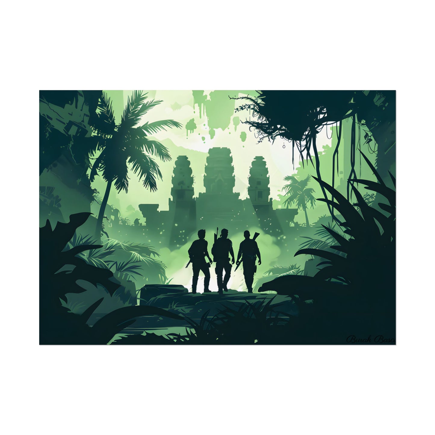 Young Adventurer: Minimalist Digital Portrait - Poster