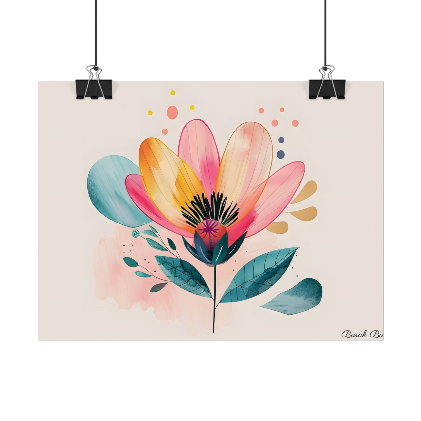 Blooming Whimsy: Growth in Full Bloom - Poster