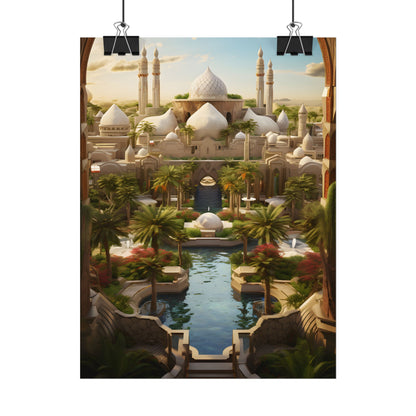 Desert Oasis Dreams: Arabian Nights-Inspired Artwork - Poster
