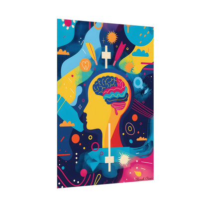 Vibrant Growth Mindset: Inspirational Quote on a Colorful Background - Poster