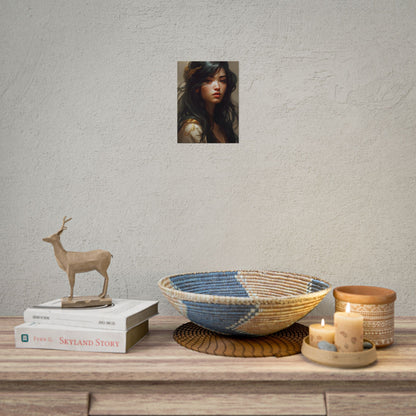 Astonishing Black Haired Portrait: Digital Artwork - Poster