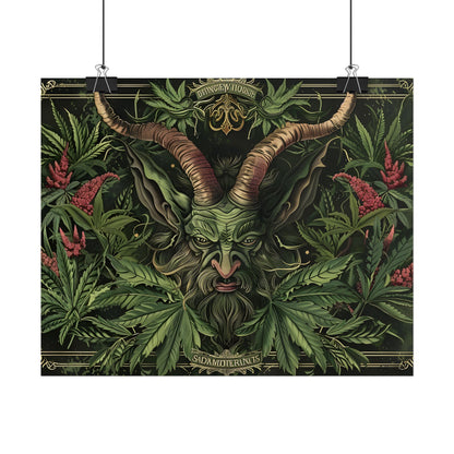 Victorian Devil: Dark Ominous Illustration - Poster