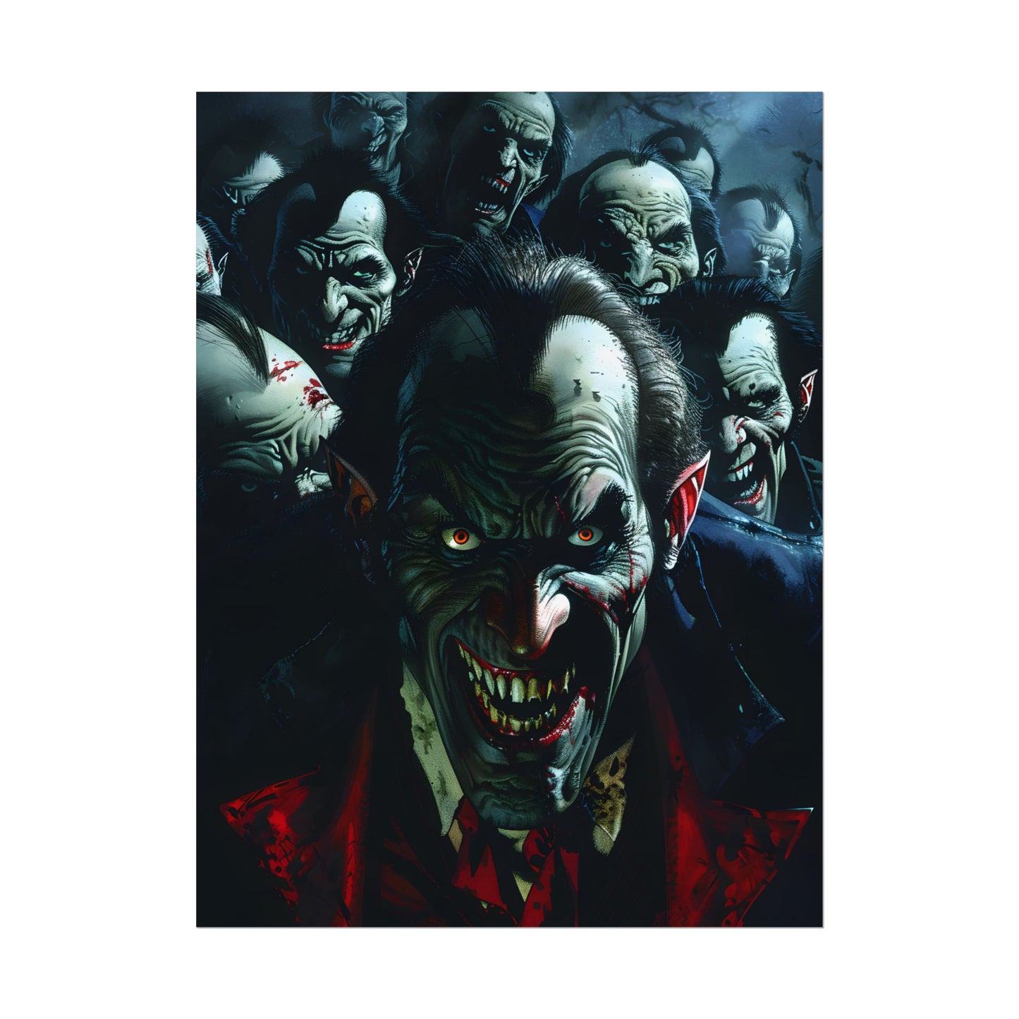 Mischievous Vampires: Gothic Group Artwork - Poster