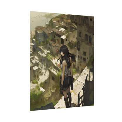 Dramatic Bird's Eye View: Mysterious Anime Encounter - Poster