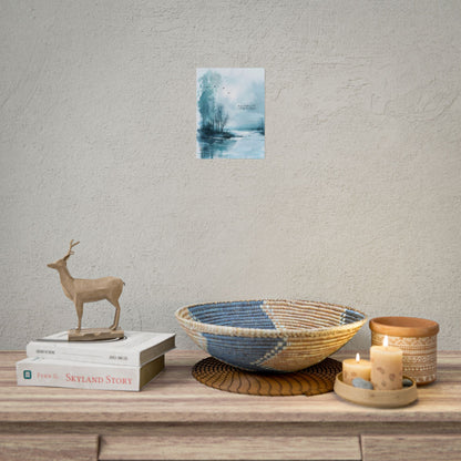 Serene Landscape: A Peaceful Nature Scene with Inspirational Quote - Poster